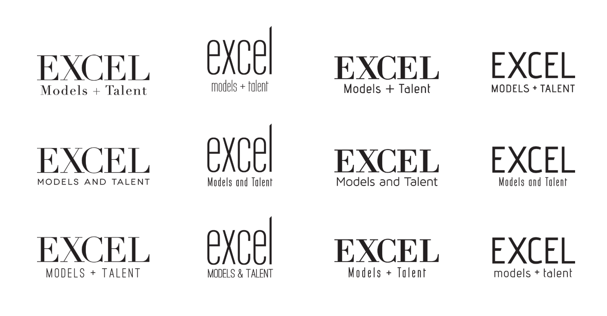 Excel Models & Talent - Logo Options